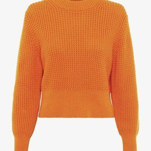 LUNA MOZART WAFFLE KNIT CROPPED SWEATER size L